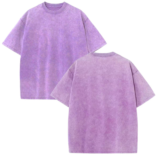 Vintage Acid Wash Oversized T-Shirt – Unisex 100% Cotton Retro 90s Style Tee