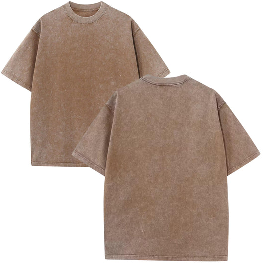 Vintage Acid Wash Oversized T-Shirt – Unisex 100% Cotton Retro 90s Style Tee